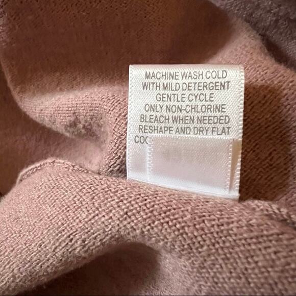 Garnet Hill Mauve Pocket Sweater Tunic Length Long Sleeved Lightweight Top - Picture 7 of 10